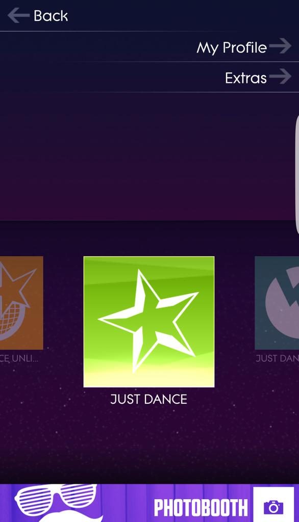 This is the Just Dance Controller app being used.