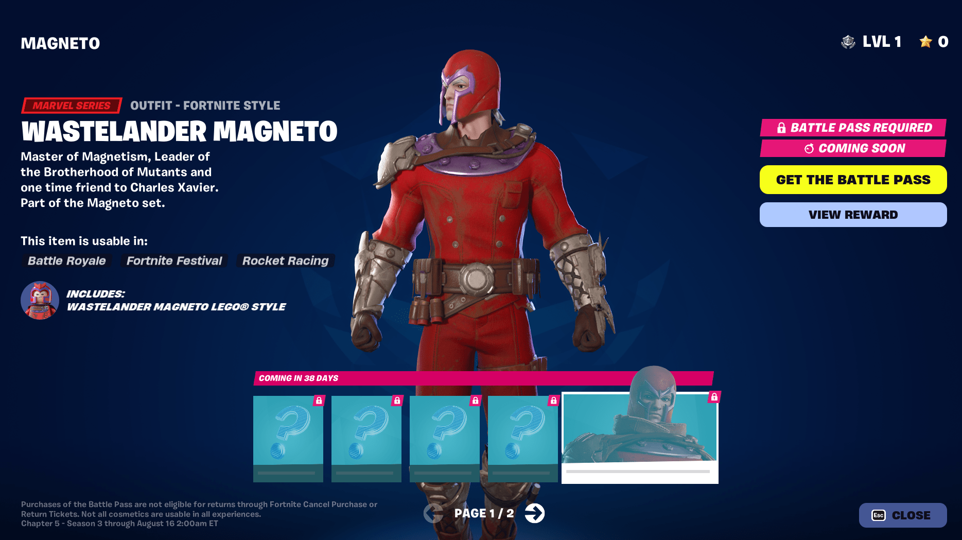 wastelander magneto fortnite