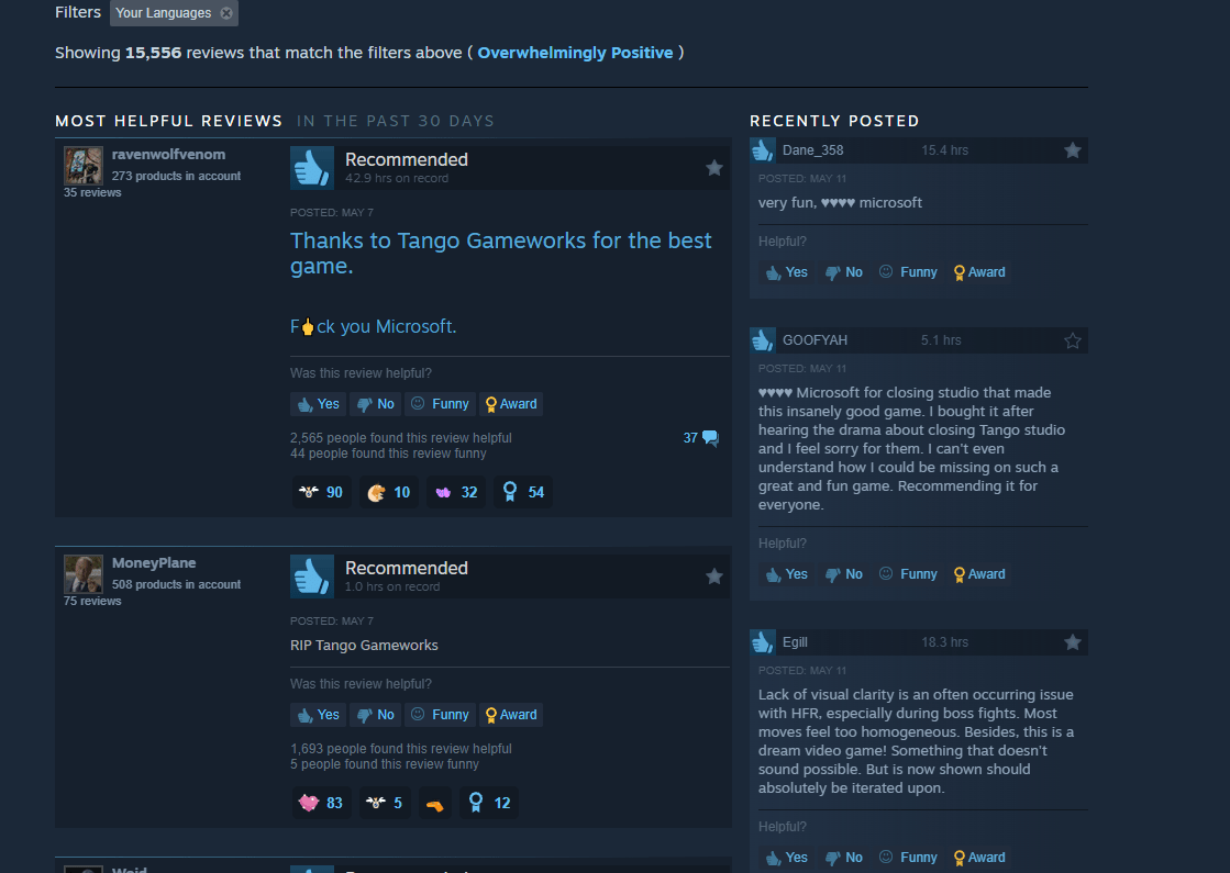 hi-fi rush positive reviews