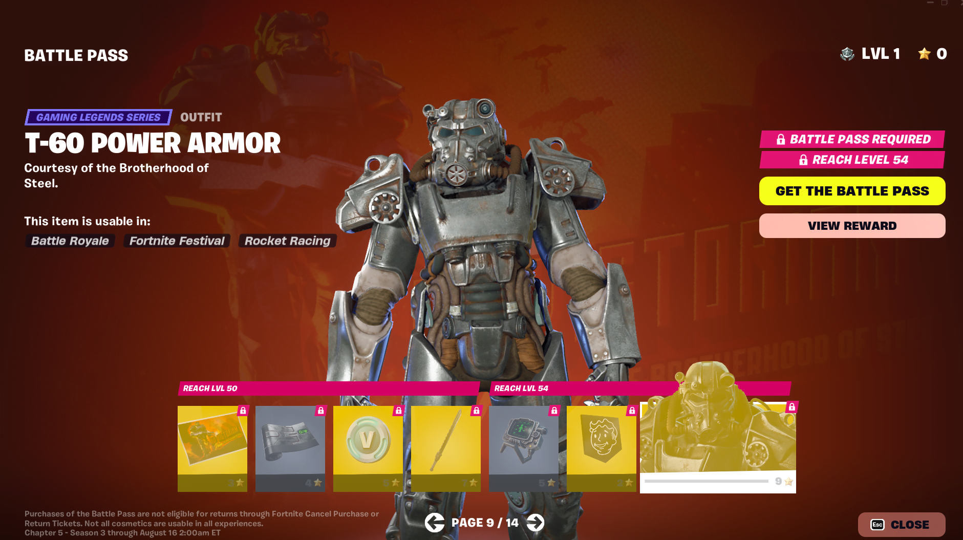 how to get t-60 power armor in fortnite