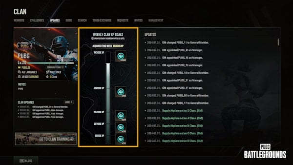 pubg clan challenges