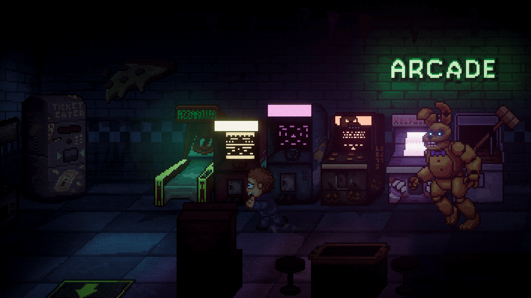 five nights at freddys into the pit review