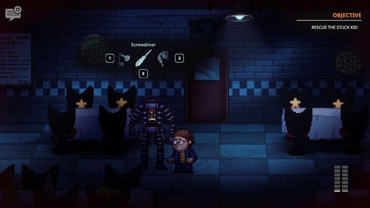 how to find the screwdriver in five nights at freddys into the pit