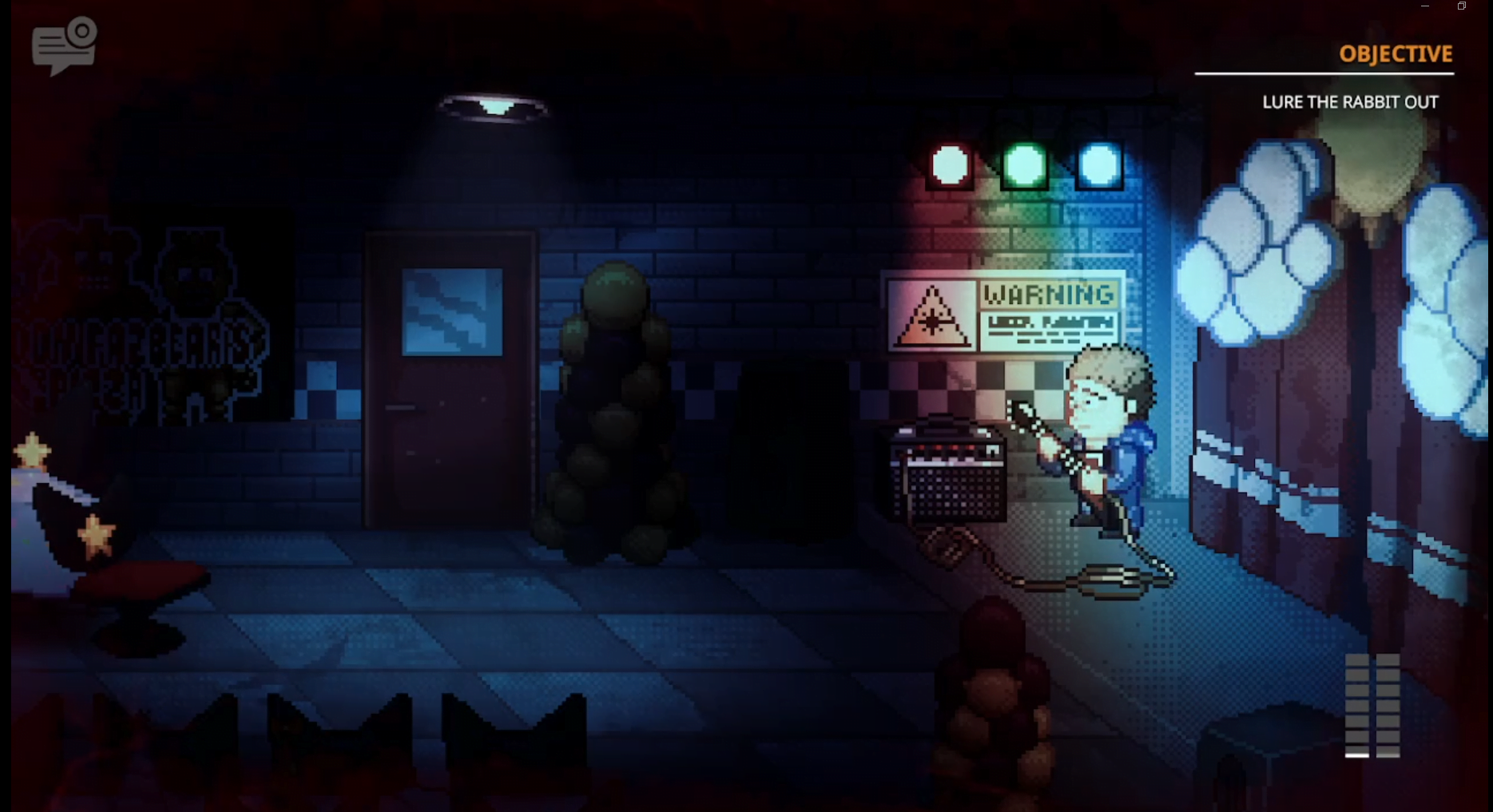 fnaf into the pit how to lure bonnie