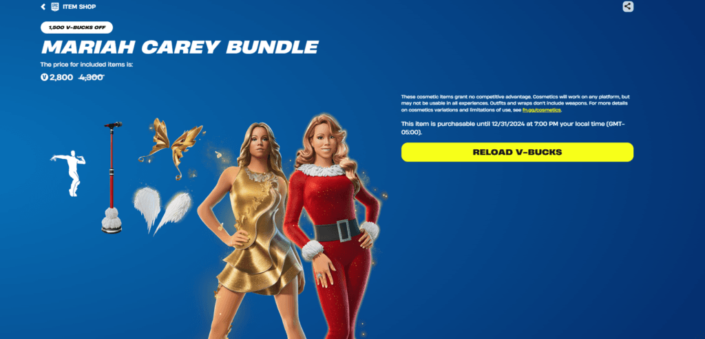 mariah carey fortnite